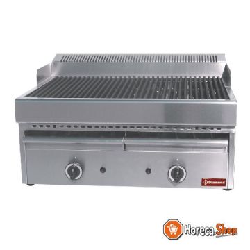 Steam grill on gas with cast iron grid -top-