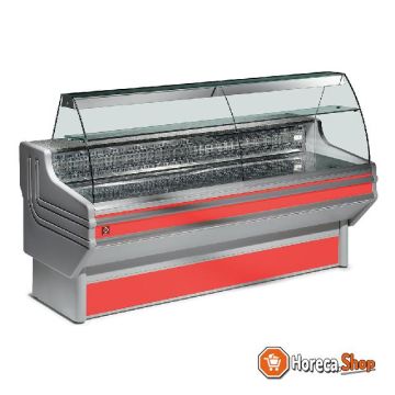 Cooled display bench - curved window