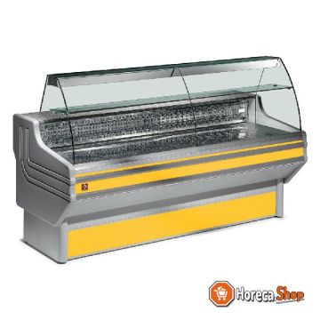 Cooled display bench - curved window