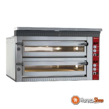 Elektrische pizza oven 2x 9 pizzas 350 mm
