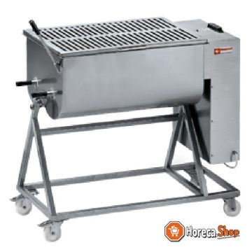 Meat mixer in stainless steel 120 kg, chassis on wheels