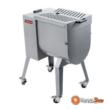 Meat mixer in stainless steel 50 kg, chassis on wheels