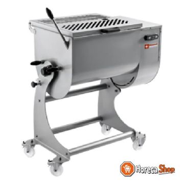 Meat mixer in stainless steel 80 kg, chassis on wheels