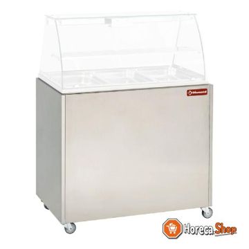 Stainless steel frame on wheels for display case vbe-311