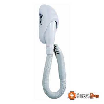 Electronic wall hairdryer, white