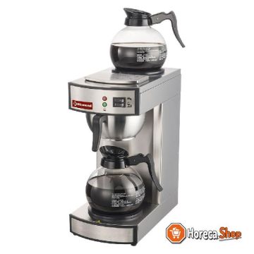 Koffiepercolator - 1 groep + 2 verwarmplaten - halfautomatisch