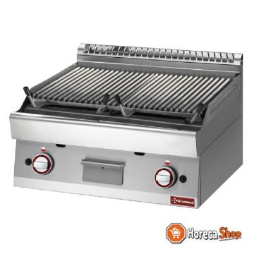 Lava stone grill - 1 1 module - baking grid in cast iron  double face