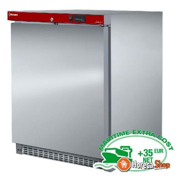 Réfrigérateur ventilé, 150 litres. acier inoxydable