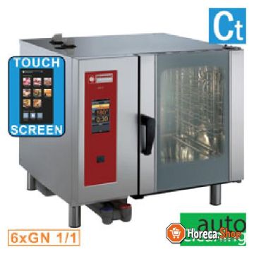 Gas oven,  touch  direct steam and convection, 6x gn 1 1 cleaning