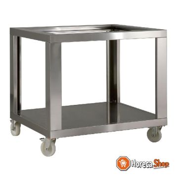 Stainless steel base ld12   35xl-n, nylon wheels, 2 with brakes