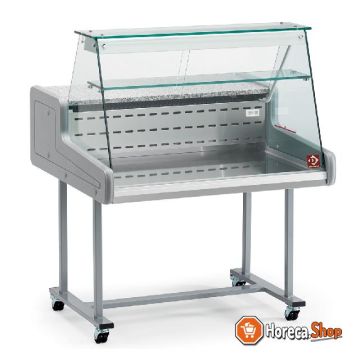 Refrigerated display counter - straight front glass