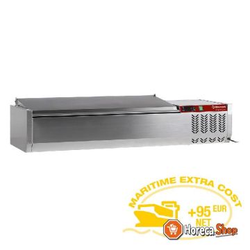 Refrigerated display case 5x gn 1 4 - 150 mm, with stainless steel lid