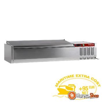 Refrigerated display case 4 x gn1   3-150mm, with stainless steel lid