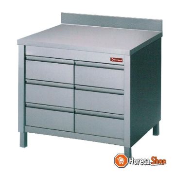 Work table cabinet with 6 drawers gn1   1