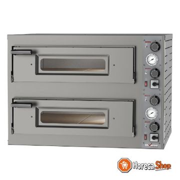 Elektrische oven 2x 4 pizza s diam.330mm, 2 kamers