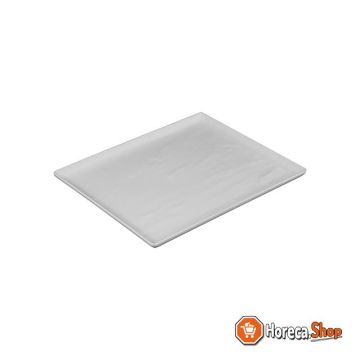 Saucer 32x26cm slate white