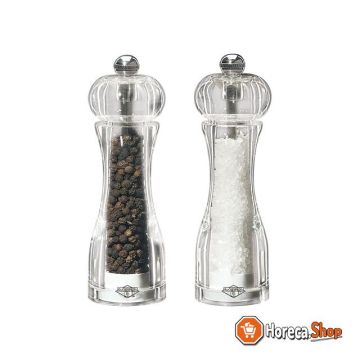 Pepper and salt mill acrylic 14cm