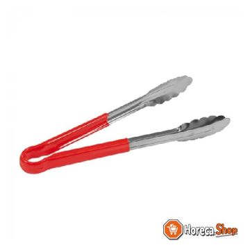 Serving tongs 25cm red