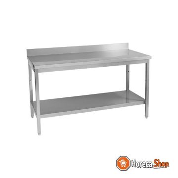 Work table 100cm upstand shelf