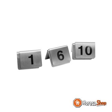 Table number set 01-10 stainless steel