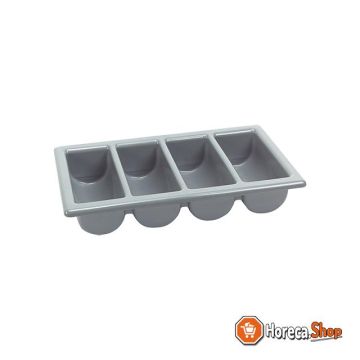 Cutlery tray gray 1   1gn 4 compartments