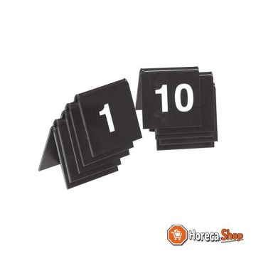 Table number set 01-10 black