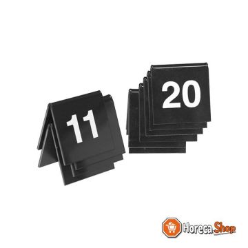 Tafelnummer set 11-20 zwart