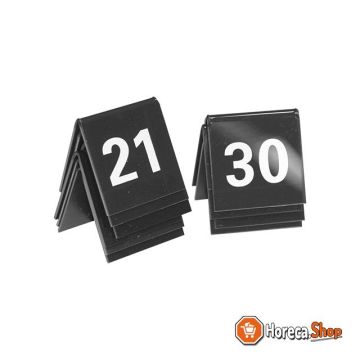 Table number set 21-30 black