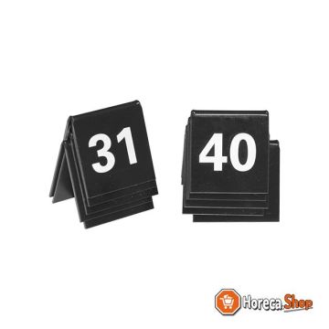 Tafelnummer set 31-40 zwart