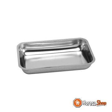 Meat tray stainless steel 30x20x6.5cm
