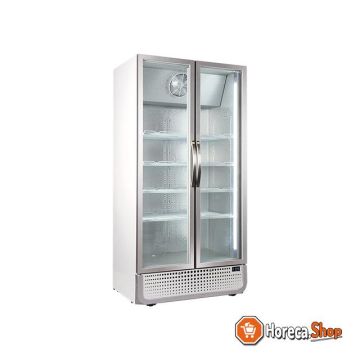 Refrigerator 2-door 728l w   glass