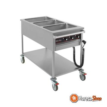 Chariot bain-marie 3x1   1gn-200mm