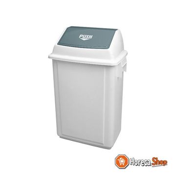 Waste bin with swing lid white