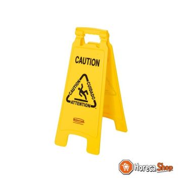 Warning sign caution 2-sided
