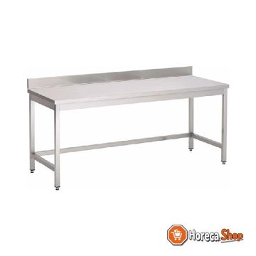 Gi stainless steel work table with back upstand, without bottom shelf, 1100 (l) x700 (d) x850 (h) mm.