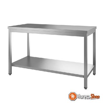 Gi stainless steel work table with bottom shelf, 700 (l) x600 (d) x850 (h) mm.
