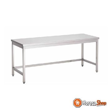 Gi stainless steel work table without bottom shelf, 1600 (l) x600 (d) x850 (h) mm.