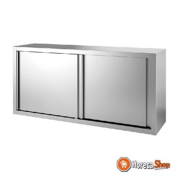 Gi stainless steel wall cupboard with sliding doors 1400 (l) x400 (d) x660 (h) mm