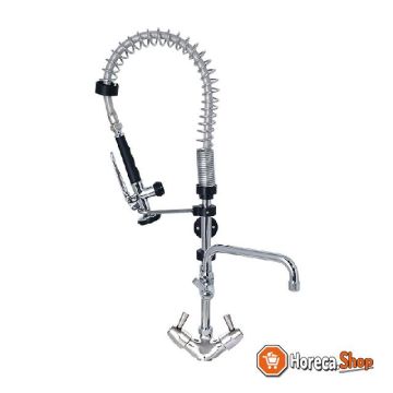 Gi monobloc shower   rotary handles   swivel tap 700mm.