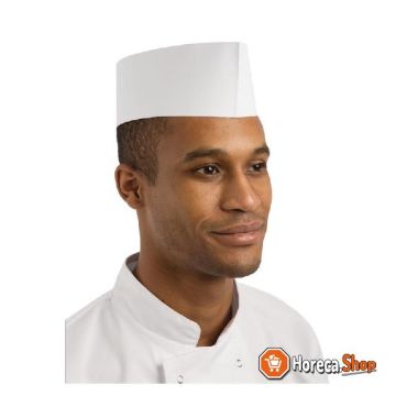 Disposable butcher hat white