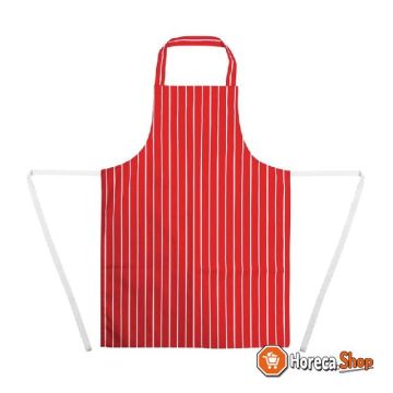 Whites apron red-white striped