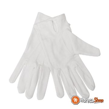Men serving gloves white l