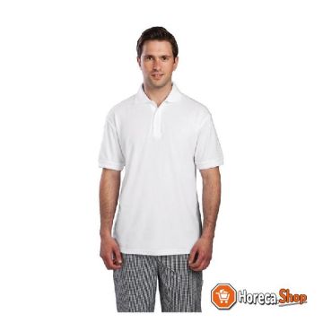 Unisex polo shirt white l