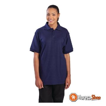 Unisex polo shirt dark blue l
