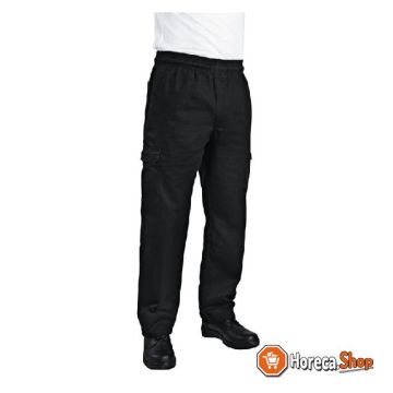 Unisex slim fit cargo pants black s