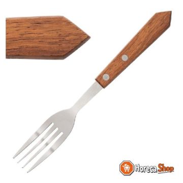 Steak fork wood handle