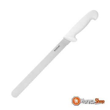 Couteau à jambon dentelé  25,5 cm blanc
