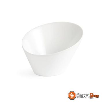 Ovale schrägschalen aus whiteware 13,3 x 15,4 cm