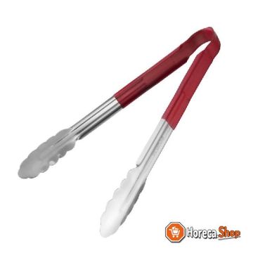Vogue color coded serving tongs red 29cm
