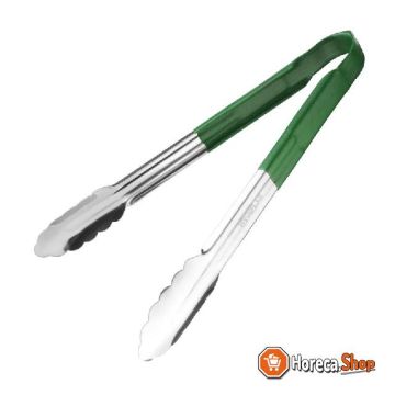 Vogue color coded serving tongs green 29cm